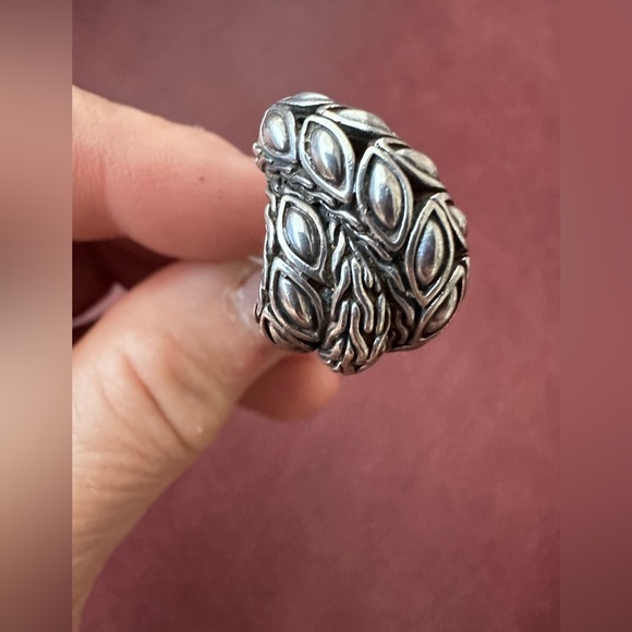 John Hardy .925 Sterling Silver Crossover Kawung Knot Post Omega Earrings - Picture 5 of 10